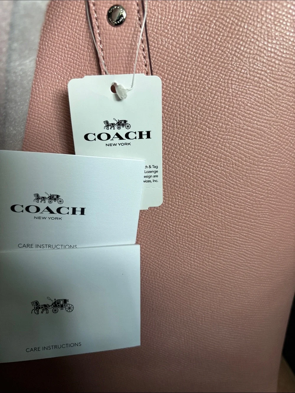 Coach Blush Pink Leather Top-Handle Tote